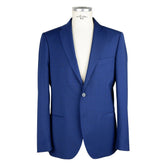Emilio Romanelli Blue Wool Men Suit